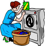 washing clothes